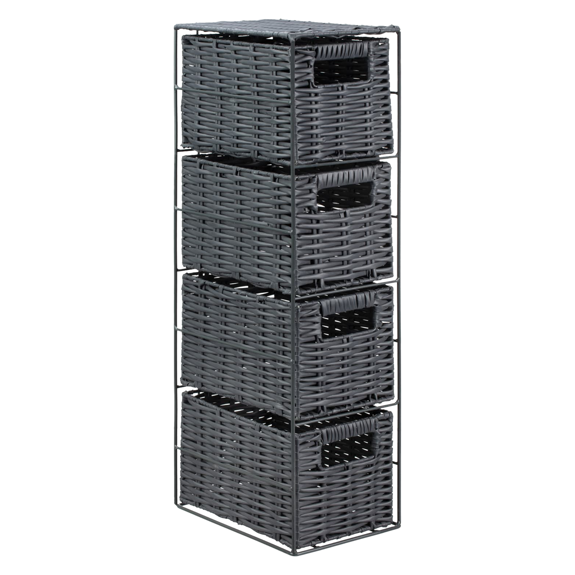 4 Drawers Storage Tower Charcoal | Furniture | Crackerjack