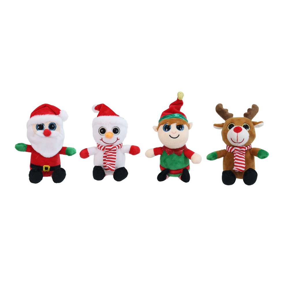 Big Glitter Eye Plush Toy 15cm Asst Xmas Product