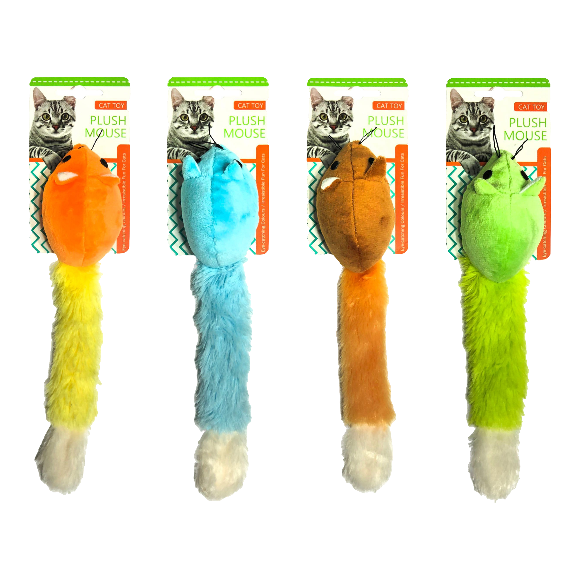 Cat Toy Plush Mouse Assorted Pet Crackerjack
