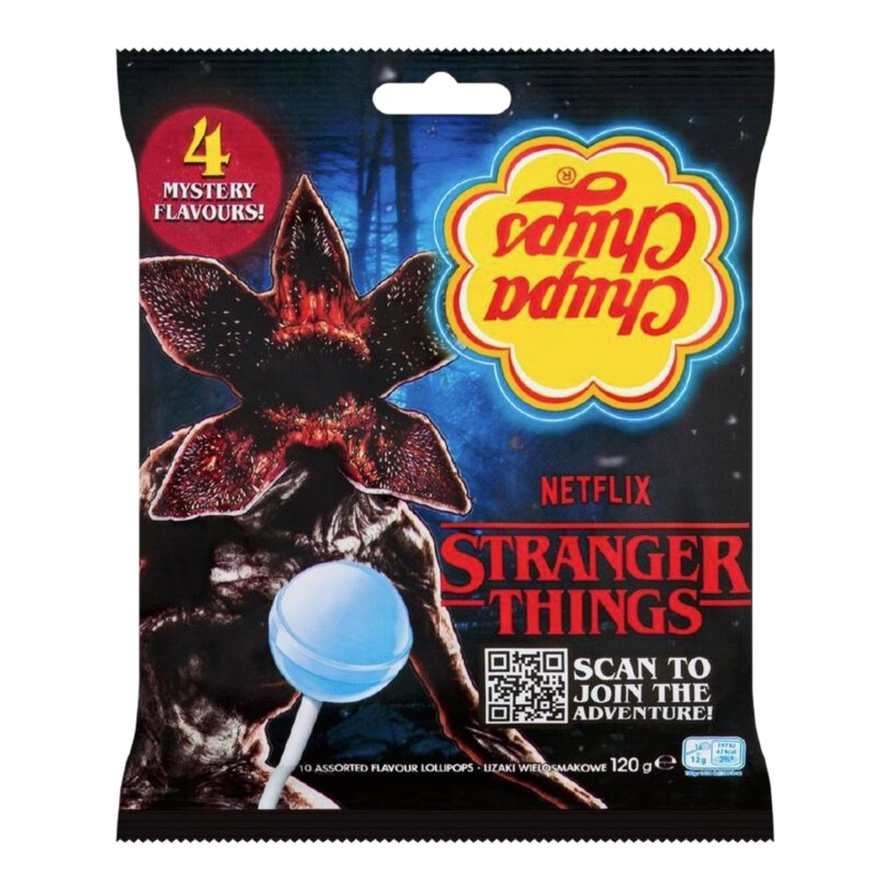 Chupa Chups Stranger Things 4 Mystery Flavours Blue 120g 10pk ...