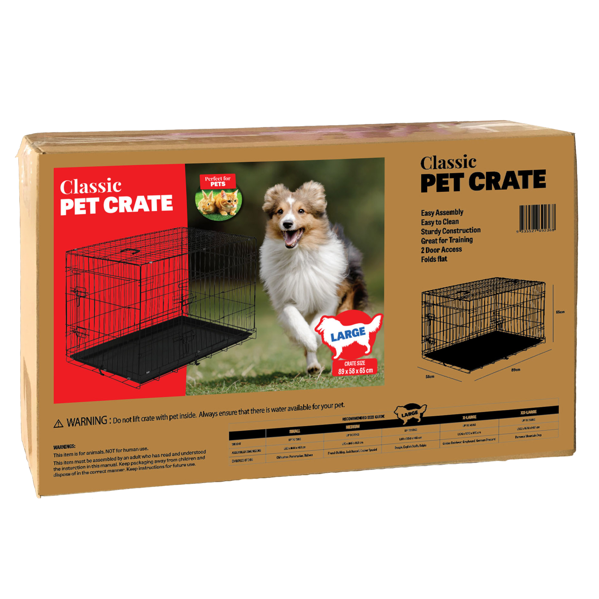 Classic Pet Crate Large Bedding Housing Product