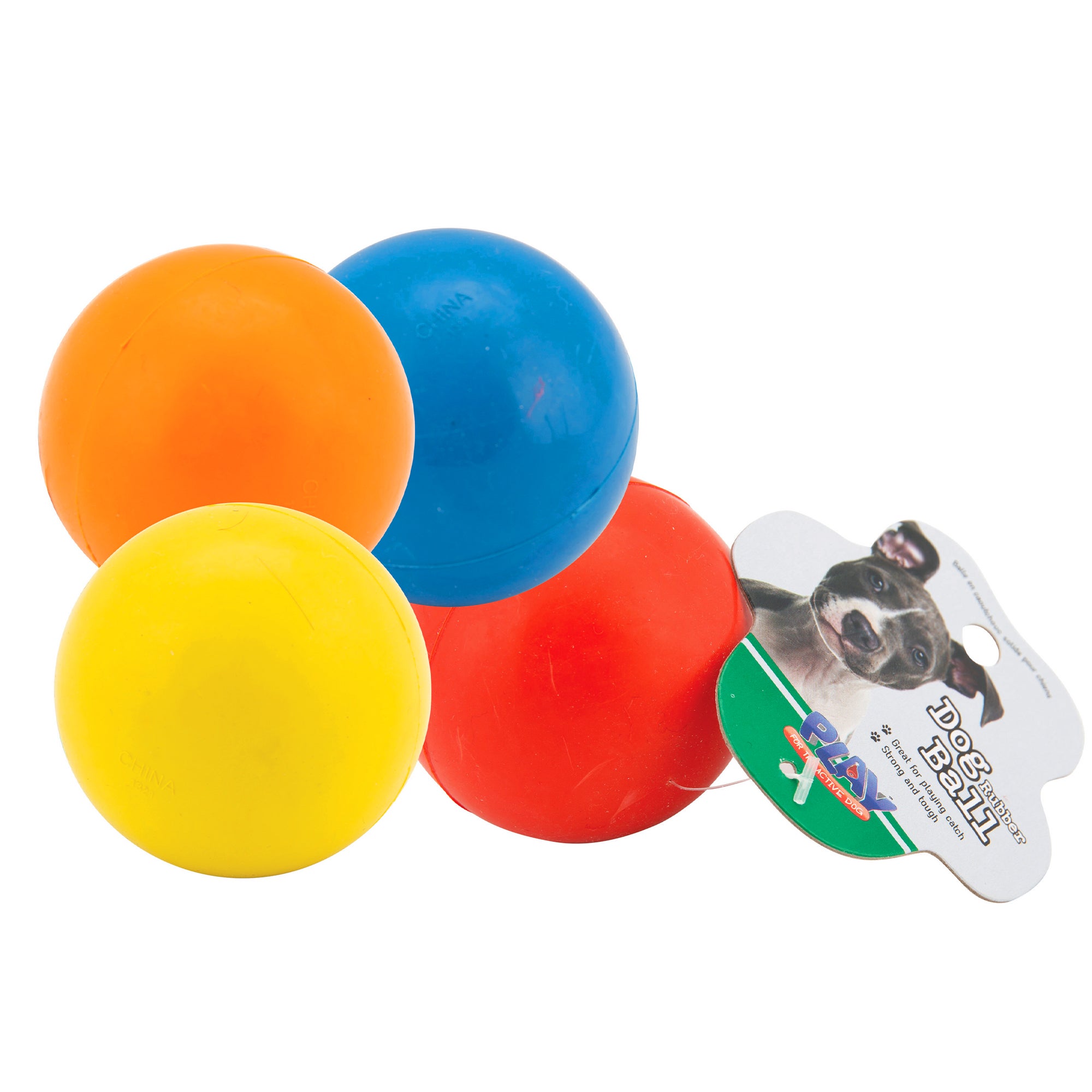 Dog Rubber Ball Solid Assorted Dogs