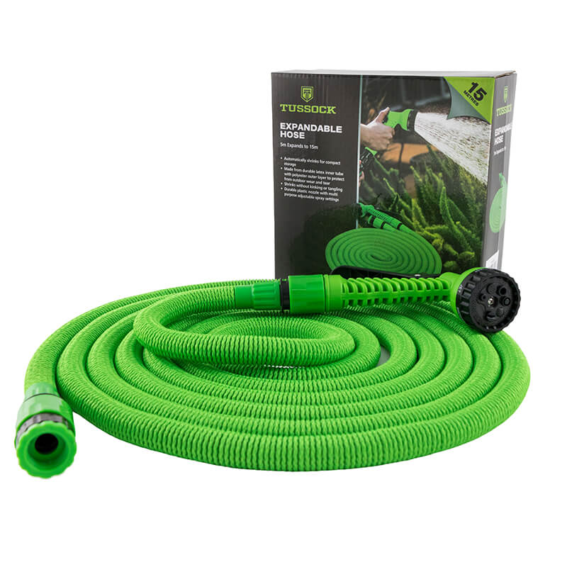 Expanding Hose Green 15m, Hoses & Watering