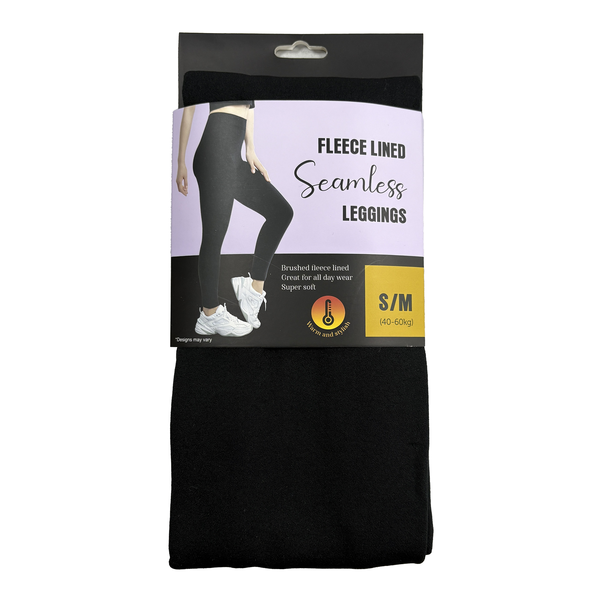 Fleece Lined Leggings Black S/M | Clothing | Crackerjack