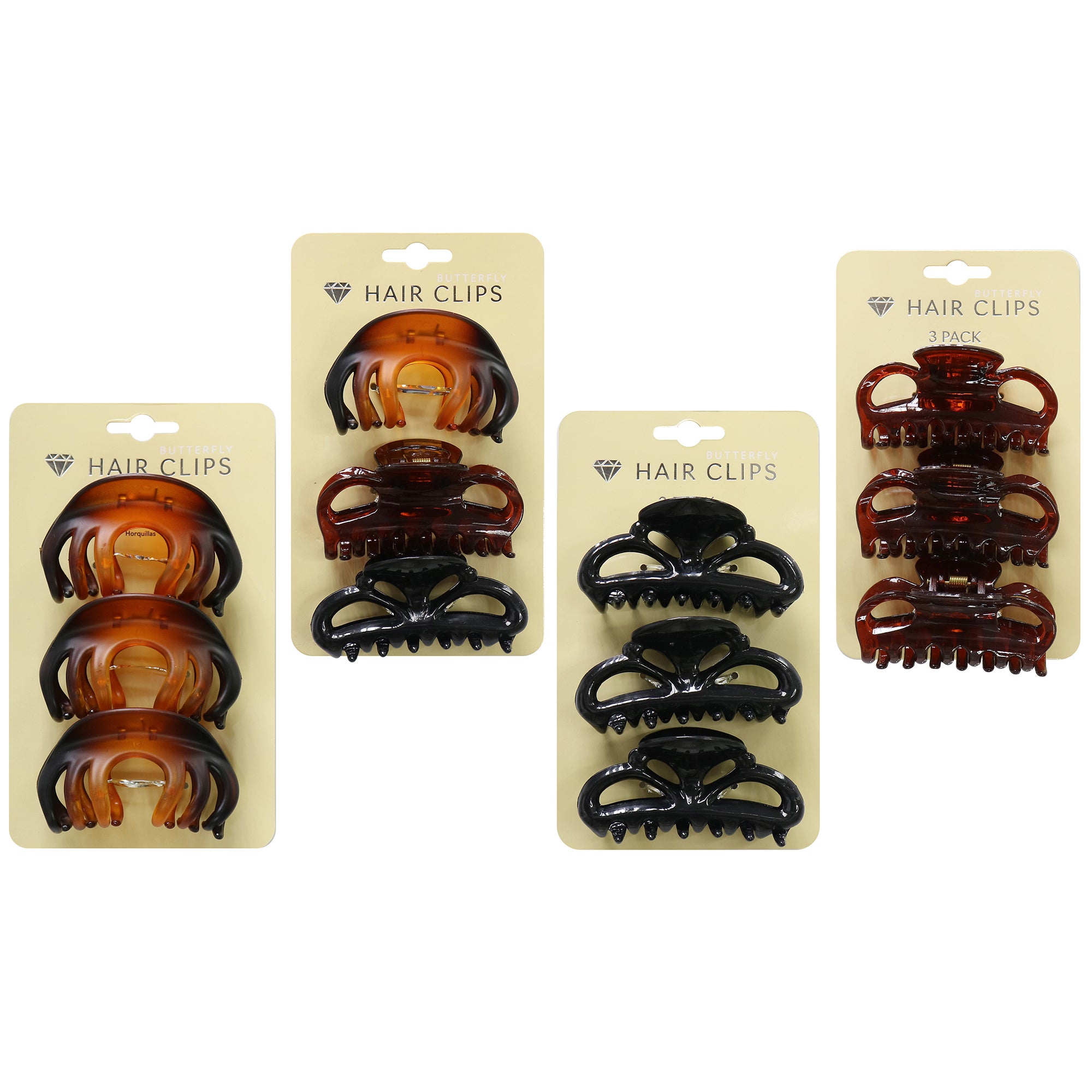 Hair Clips 3pk Assorted | Hair Accessories | Product