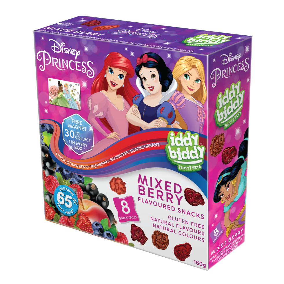 Iddy Biddy Disney Princess Fruit Snack 160g 8pk Assorted | Grocery