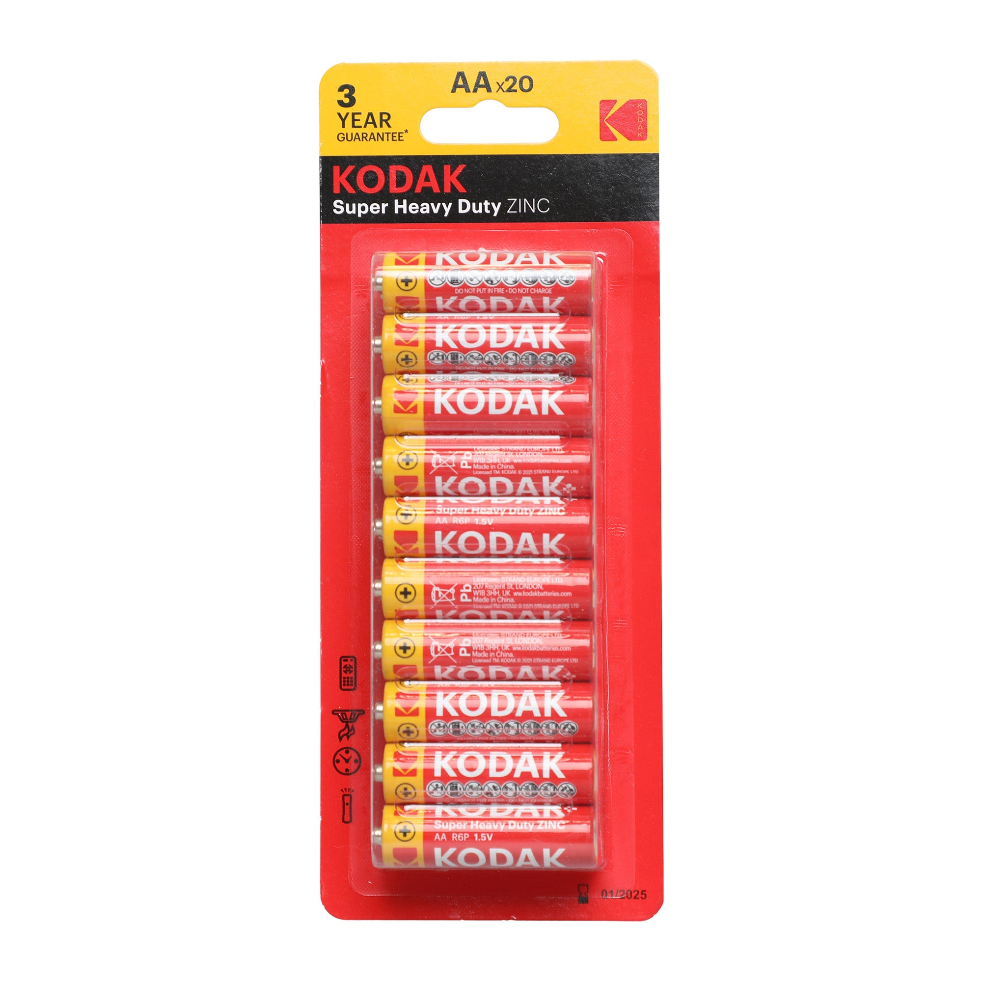 Kodak Super Heavy Duty Aa 20pk, Batteries