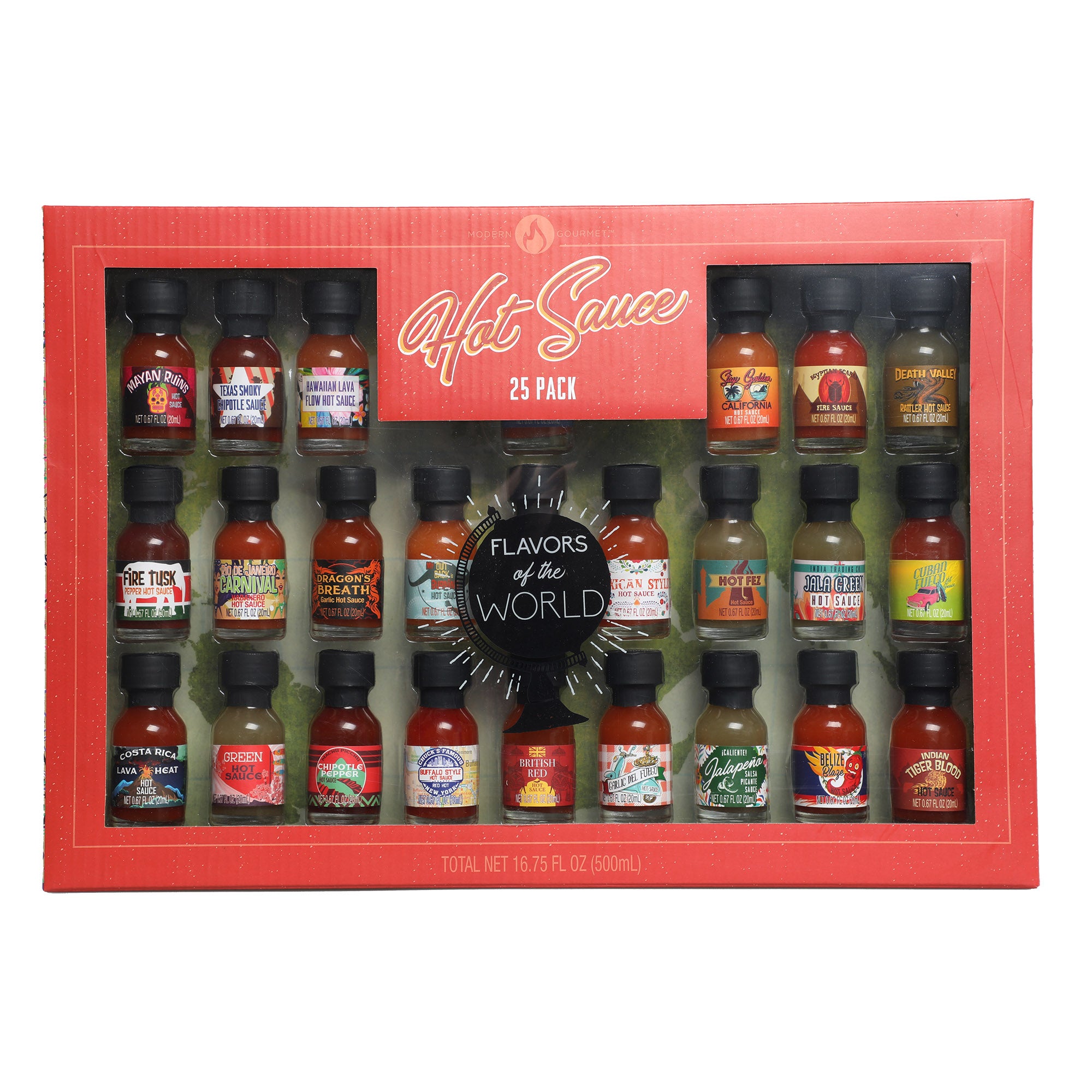 Modern Gourmet World Wide Hot Sauce 25pk, Gifting Confectionery