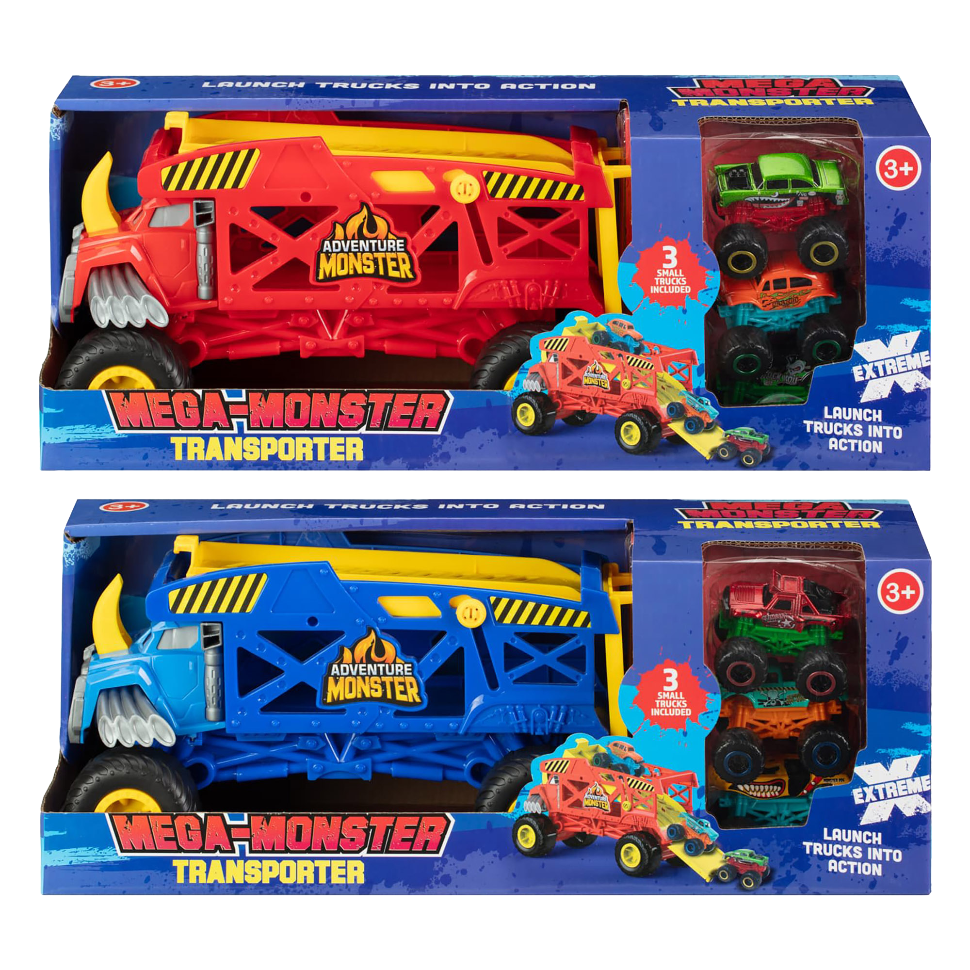 Mega Monster Truck Transporter Assorted Toys Crackerjack