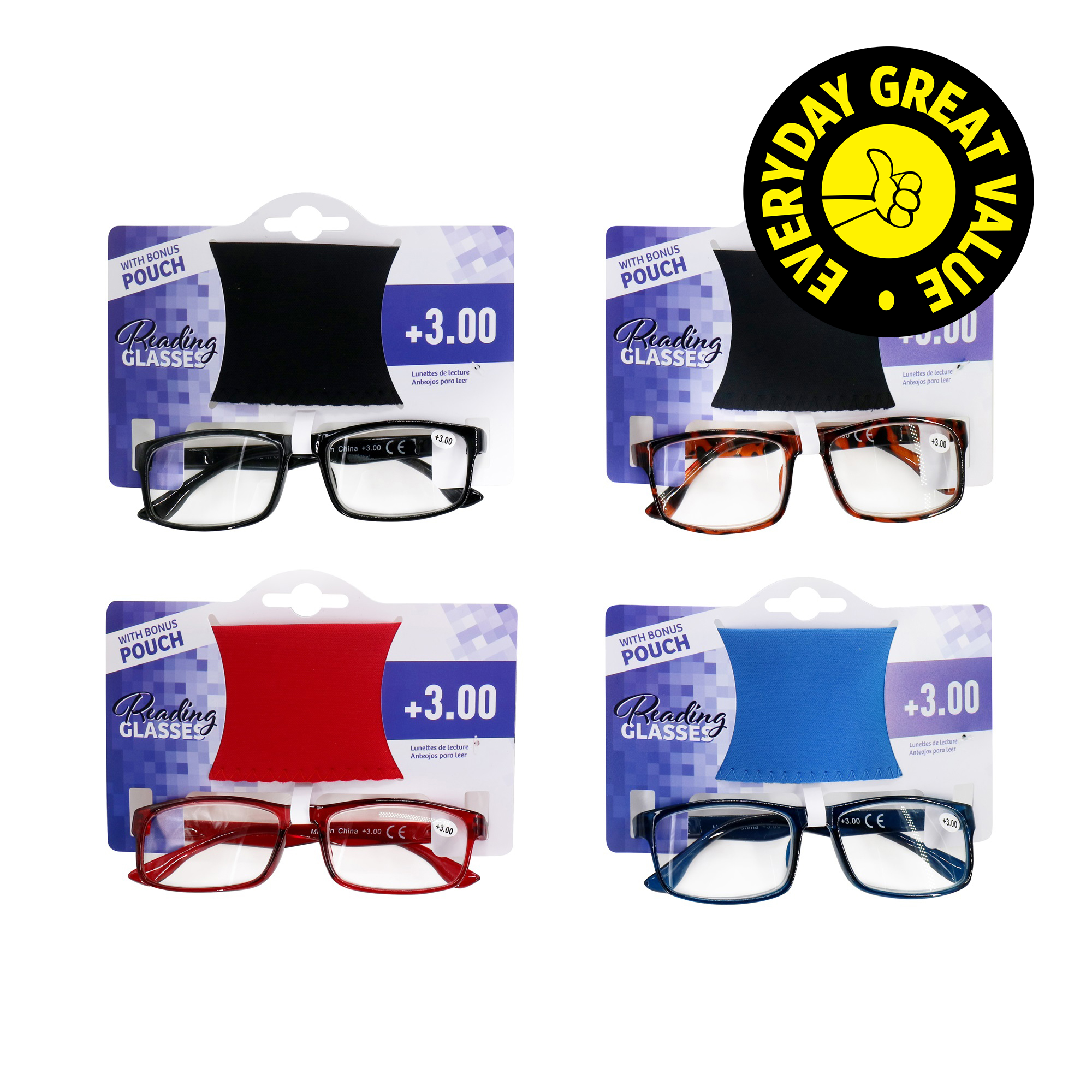 Reading glasses pouch sales