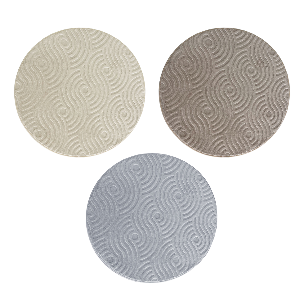Raspberry Swirl Rug Rug Round Embossed Swirl 100cm Assorted | Home | Crackerjack