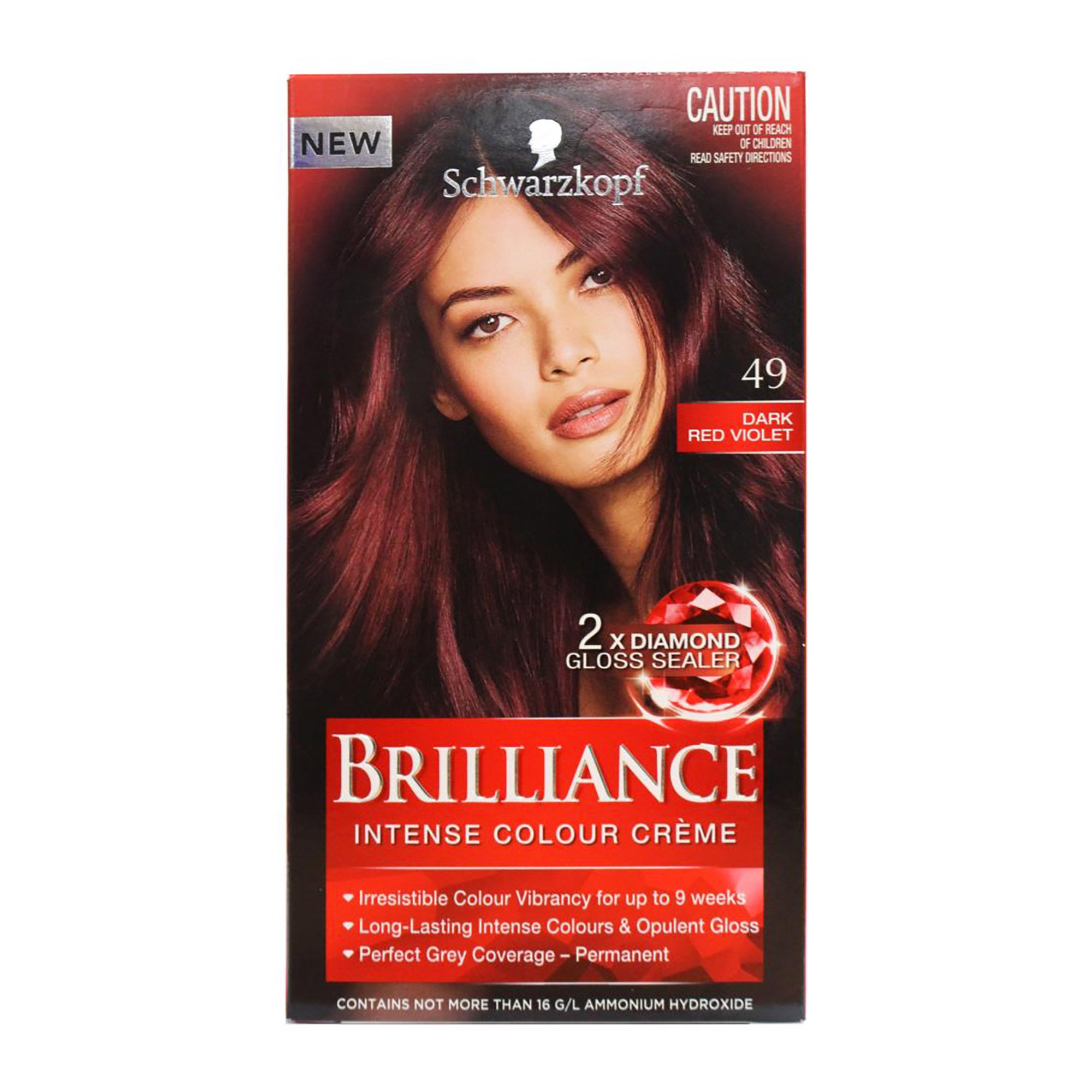 Schwarzkopf Brilliance Permanent Hair Colour 49 Dark Red Violet | Hair Care  | Product