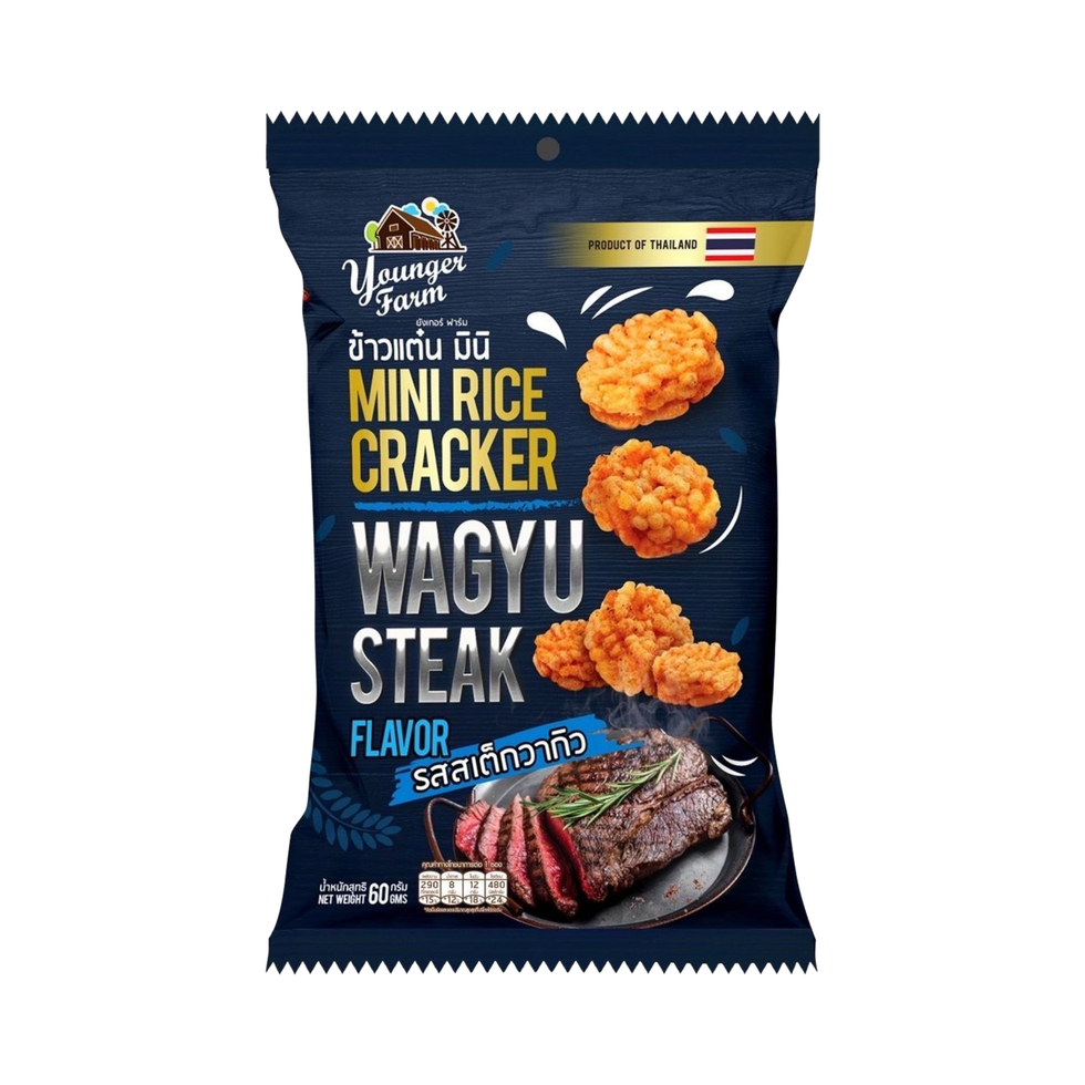 Younger Farm Mini Rice Cracker Steak Cream 60g | Grocery